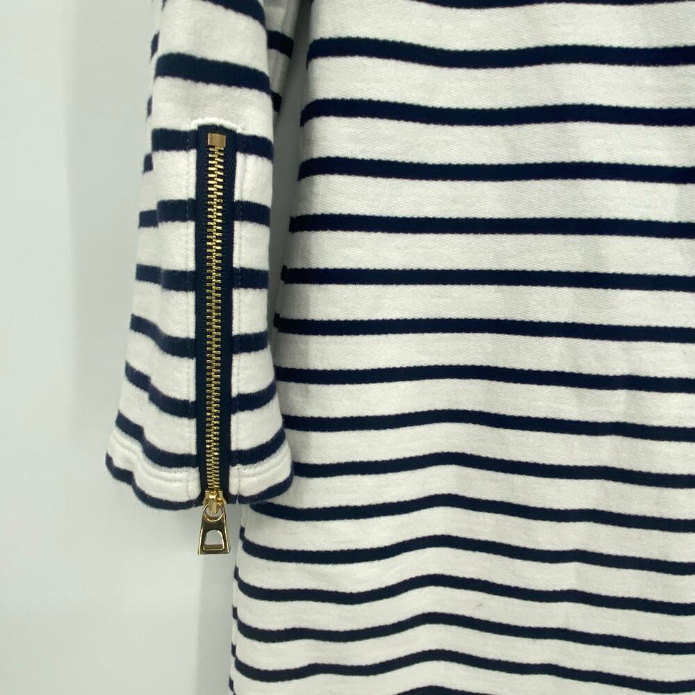Sail to Sable Women’s White & Black Striped Quarter Zip Mini Dress Size Small - Picture 8 of 10